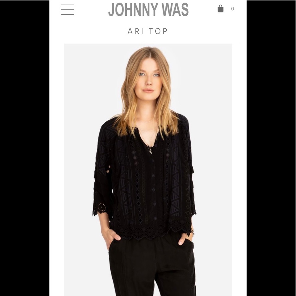 Johnny Was Ari Button Front Top